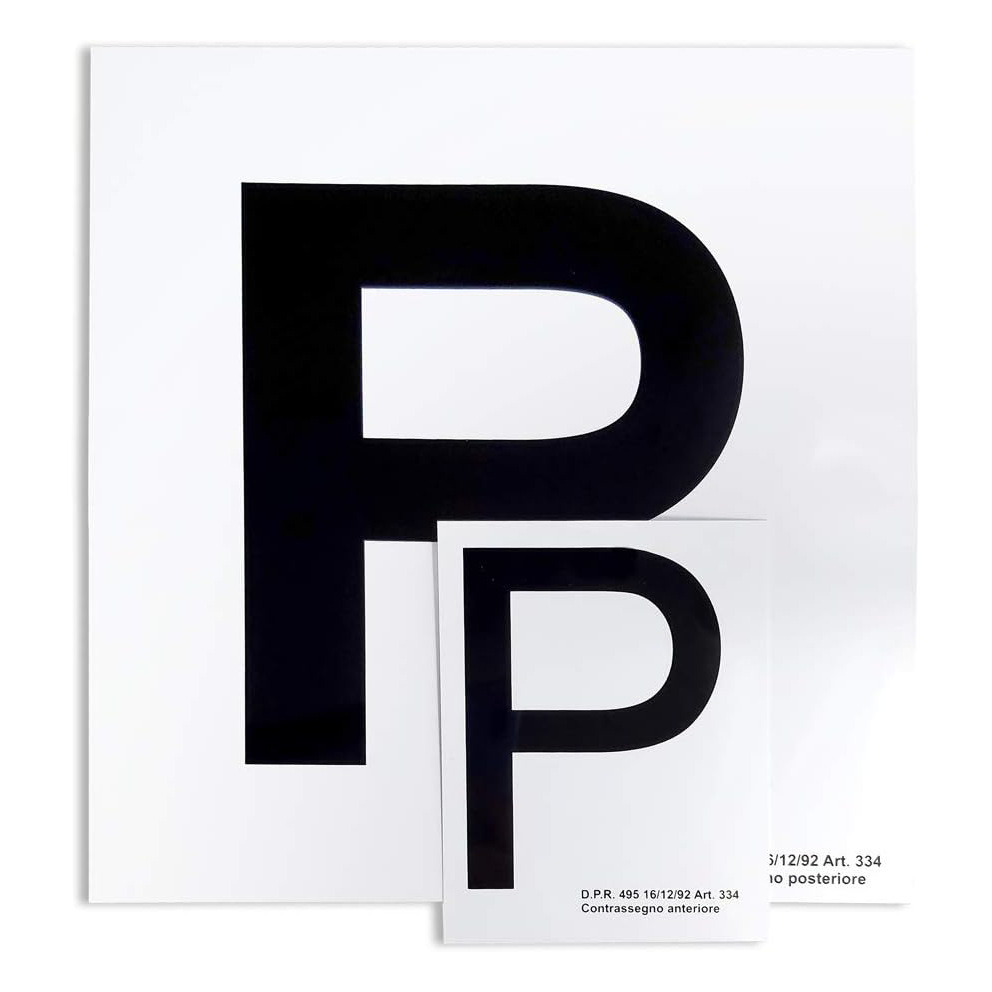 Amazon P para principiantes logotipo adhesivo italiano comercio electrónico transfronterizo blanco y negro P para principiantes pegatinas de automóviles