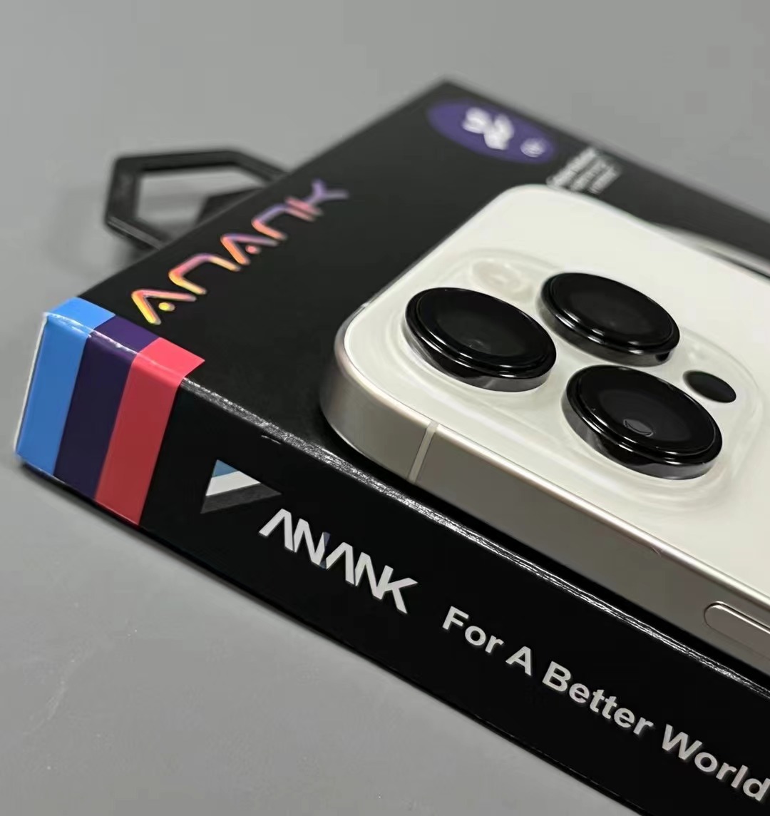 Aplicable para iPhone16pro película de lente de vidrio de zafiro ANANK galvanoplastia antipermeación película de ojo de halcón de metal anti-rascar