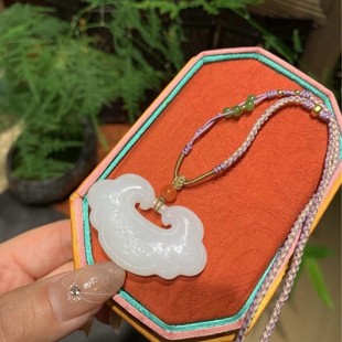 Hetian Jade, White Jade Carving of a Dragon with Auspicious Clouds, Exquisitely Crafted with a Rich and Oily Texture, Showcasing Diverse Designs