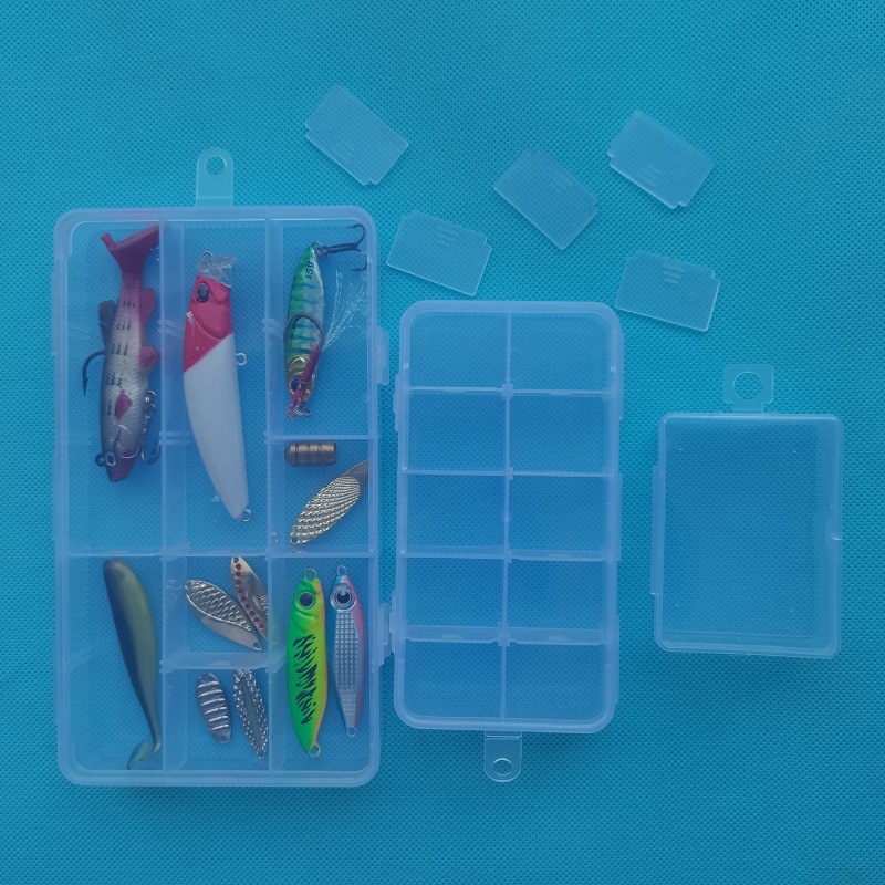 Insert-type Lure Five-compartment Accessories, Storage Transparent Accessory Artificial Bait Fishing Gear Box,_voghion.com