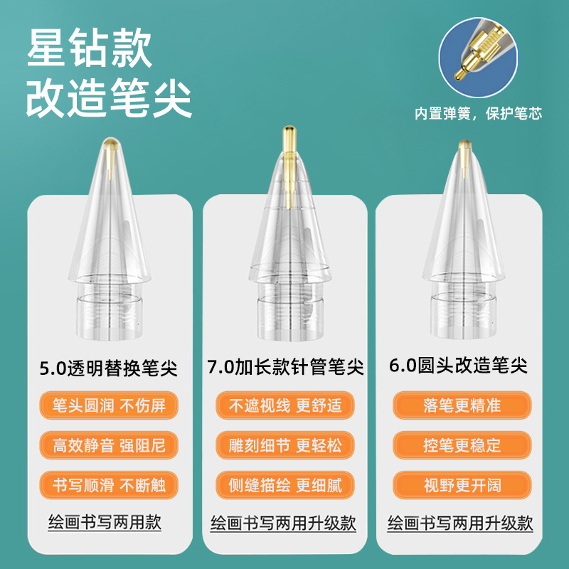 Aplicable a apple ipad película de papel applepencil transformación generación 2 generación aguja tubo original reemplazo plumín