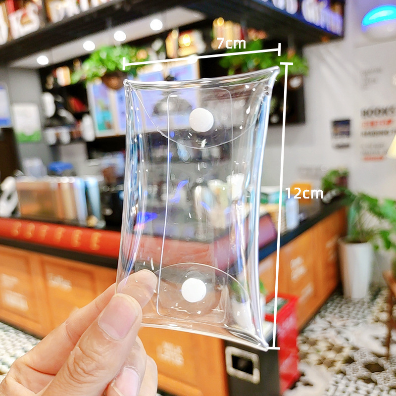 70丝 遛娃包PVC盲盒卡通公仔袋零钱透明钥匙包耳机小饰品收