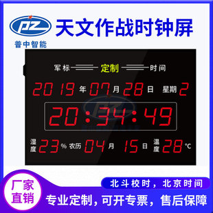 Astronomical Combat Time Electronic Watching Board Beijing Time Beidou School Time Astronomical Clock Led Display Factory Customization