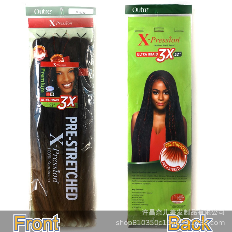 EZ tres paquetes de 26 pulgadas de baja temperatura de alambre EASY BRAID 3X Pre-stretched Braiding hair