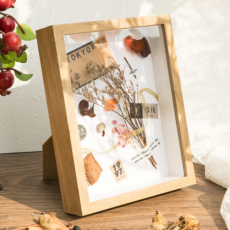 Three-dimensional dried flower photo frame hollow table specimen shell clay picture frame handmade diy material mounted photo frame wholesale Three-dimensional dried flower photo frame hollow table specimen shell clay picture frame handmade diy material mounted photo frame wholesale
