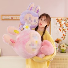 跨境新款扎染兔子布布玩偶公仔毛绒玩具超大号娃娃机布娃娃抱枕