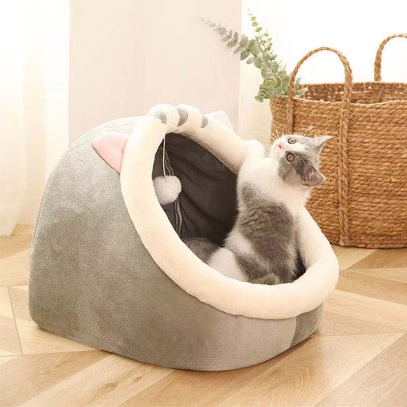 四季通用半闭式包裹可爱猫窝网红猫窝狗窝冬季保暖狗窝宠物窝|undefined