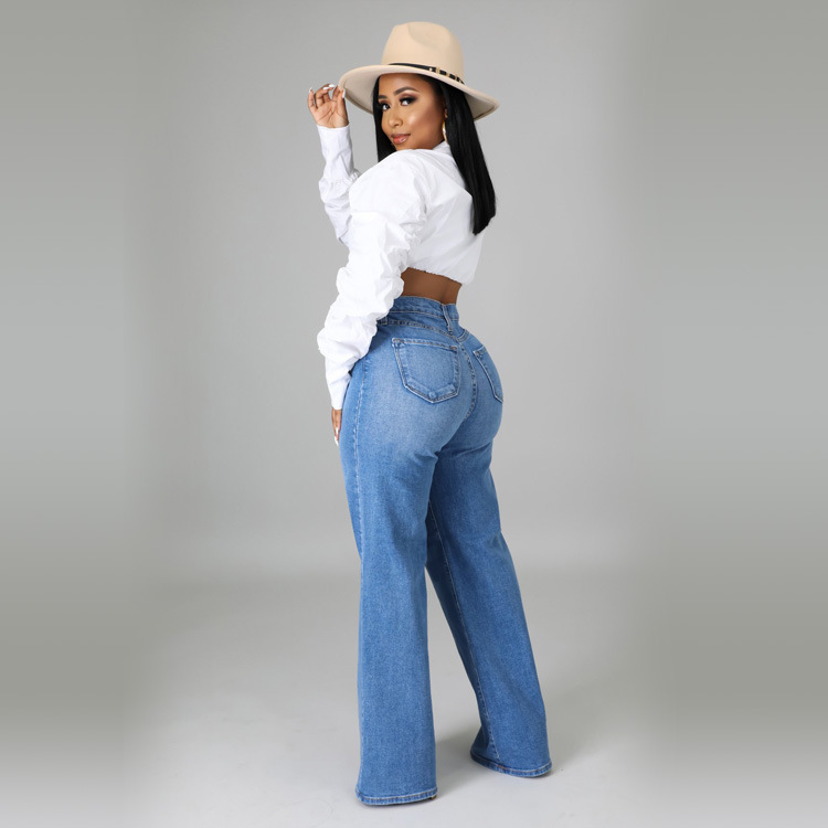 High Waist Wide-Leg Jeans NSWL97436