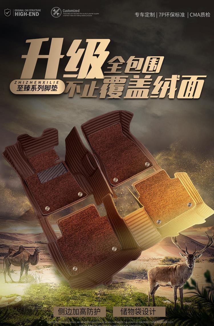 Applicable to 15/16/17/18 BYD S7 Surrounded Car Mat Seven-seat Double-layer Silk Ring Carpet Mat