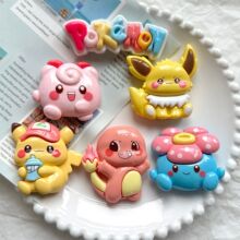 新款卡通大卡皮丘丘树脂配件奶油胶冰箱贴装饰配件