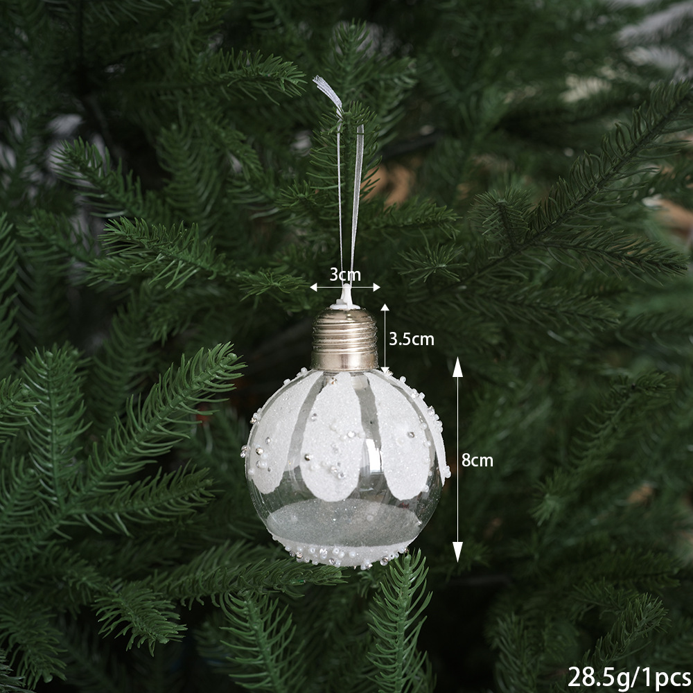 Bolas de Navidad transfronterizas decoración de Navidad colgante de árbol de Navidad lámpara luminosa bola bola de plástico accesorios de decoración de escena