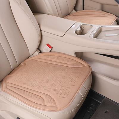 Cushion Rams Perforated All-Season Universal, Seat cushion, seat cover - front-row-2-pieces-khaki-rams-punched