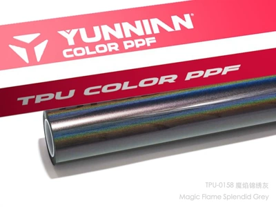 dreamy two-tone car wrap film, Auto Color Change Film - tpu-magic-flame-splendid-gray-suitable-for-both-wet-and-dry-use-15215m