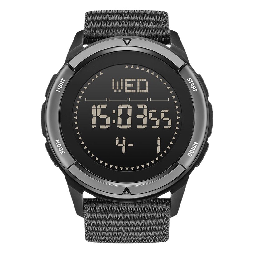 Reloj deportivo al aire libre montañismo natación podómetro brújula estudiante impermeable reloj electrónico fibra de carbono