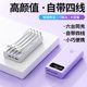 3C certification 20000 mA large capacity 120W super fast charging treasure comes with four-wire portable mobile power supply