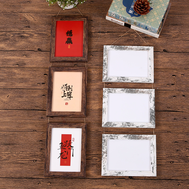 Amazon's Best-Selling Triple Photo Frame 6inch 7inch Photo Frames Hanging on the Wall Photo Frame DIY Photo Frame Scandinavian Style