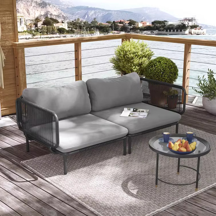 Sofá al aire libre patio villa de alta calidad seda