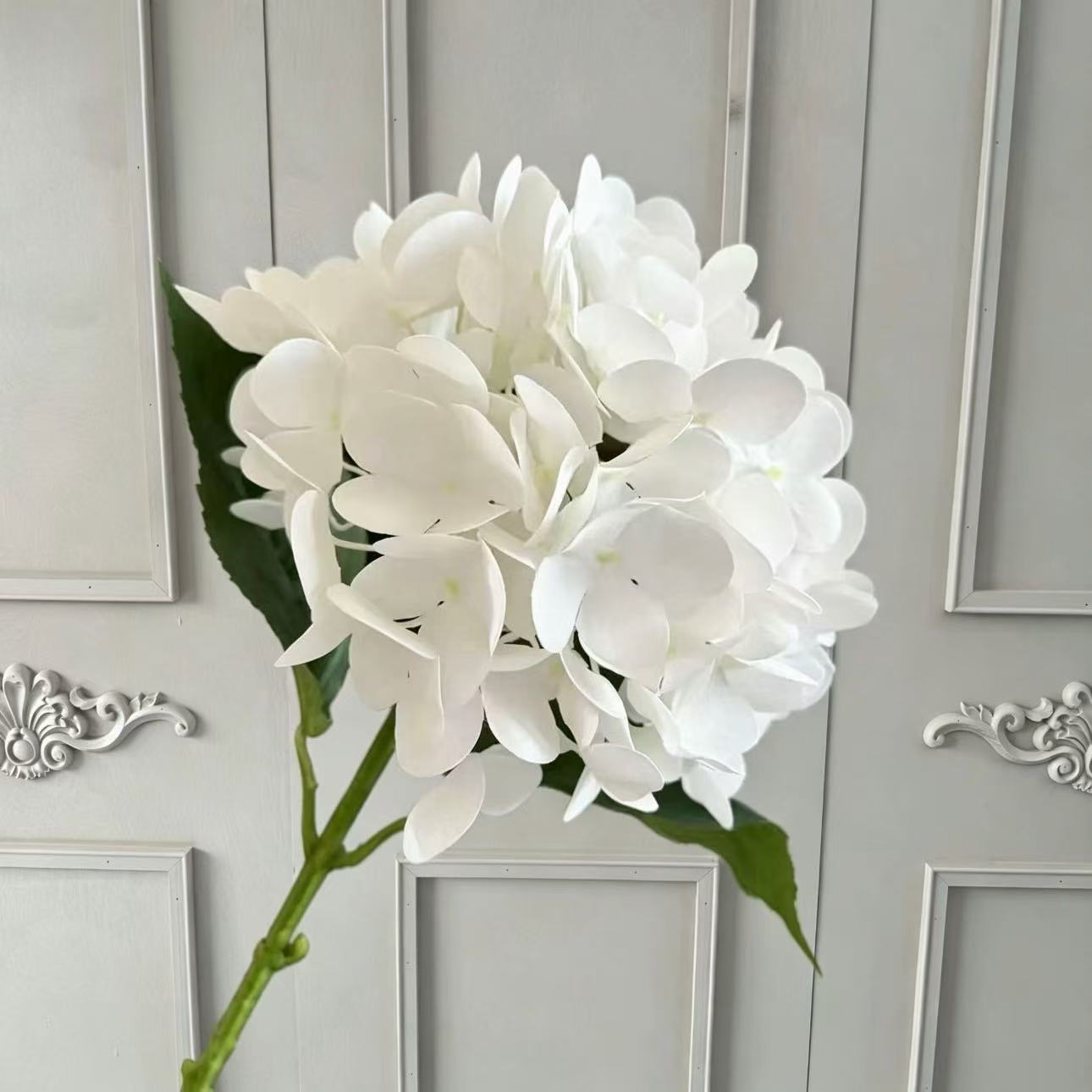 Flores artificiales blancas para decoración de escenarios, escaparates, arreglos de rosas, arte floral suave y composiciones florales.