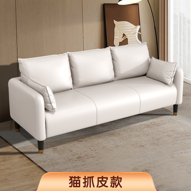 Sofá de piel de gato pequeño tipo sala de estar doble triple alquiler apartamento simple tienda de ropa en línea popularidad pequeña