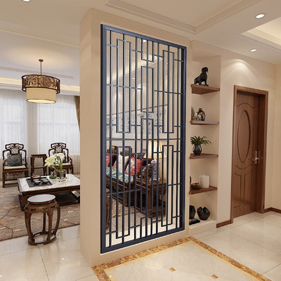 Northern Europe register and obtain a residence permit a living room partition Decorative net screen to ground Entrance originality Iron art screen partition Hollow