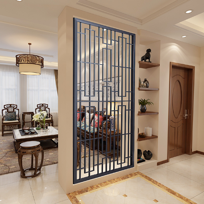Northern Europe register and obtain a residence permit a living room partition Decorative net screen to ground Entrance originality Iron art screen partition Hollow