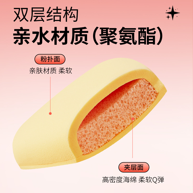 GECOMO 薪倍ピンチパウダーパフ、パウダーフリー、ウェット＆ドライ両用、柔らかくフィット感があり、肌に優しいビューティーエッグツール|undefined