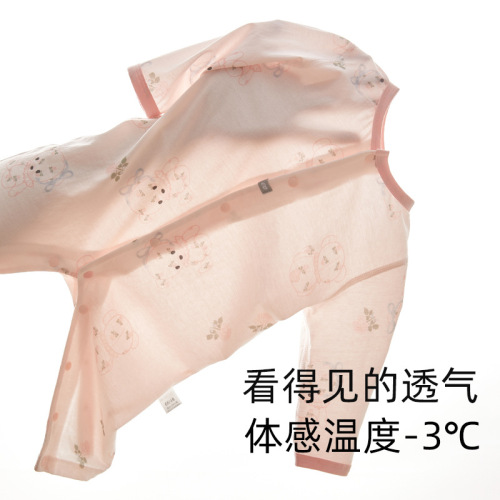 Baby jumpsuit type a pure cotton summer thin baby girl's clothing rompers boneless infant long-sleeved baby clothes