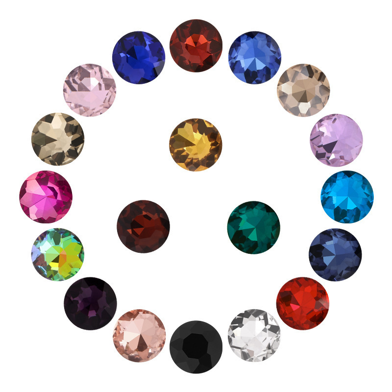 圆形尖底宝石花水钻发饰服饰配件手机壳装饰品异形尖底美甲钻厂家