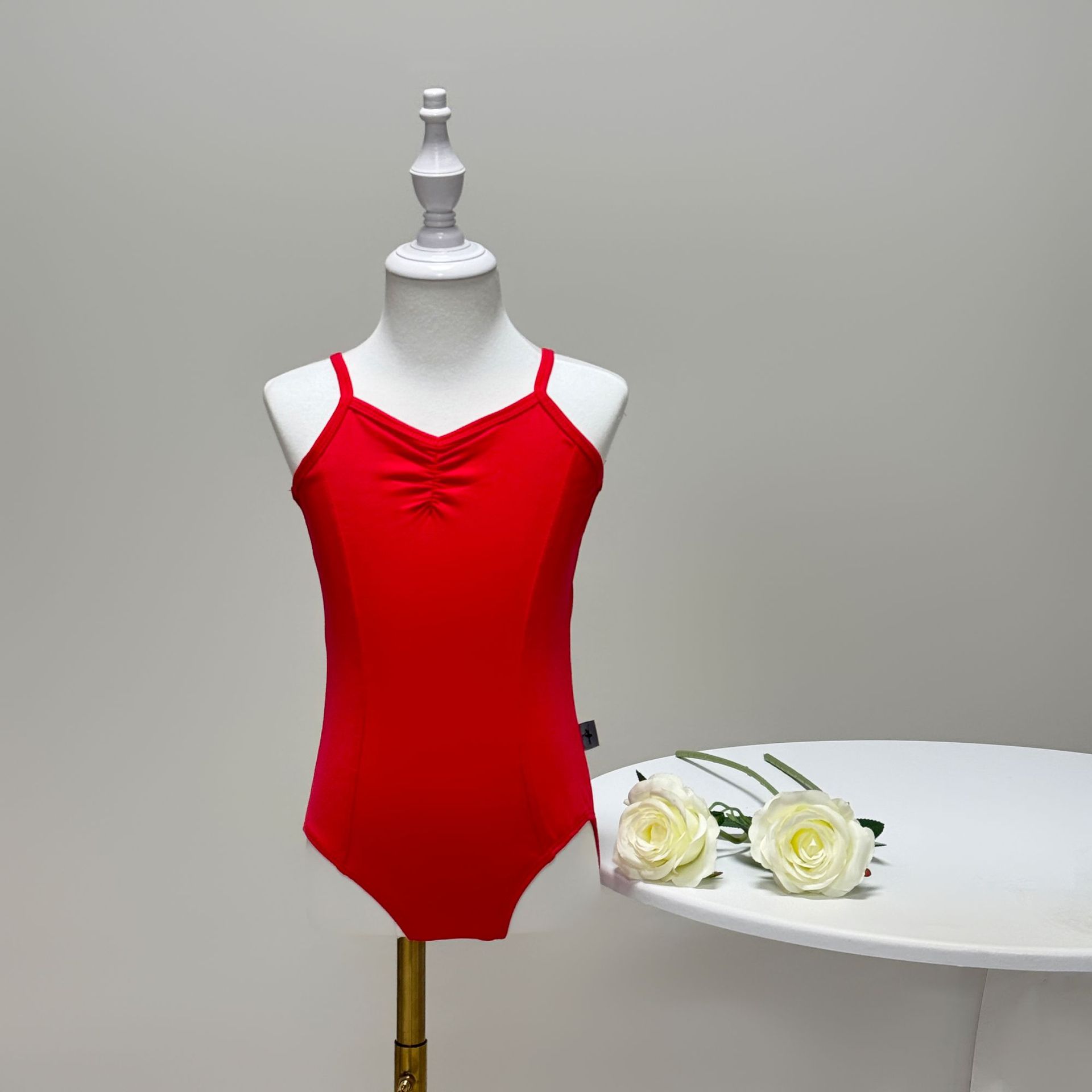 儿童舞蹈服芭蕾舞练功服艺考体操服中国舞拉丁连体服训服蝴蝶结