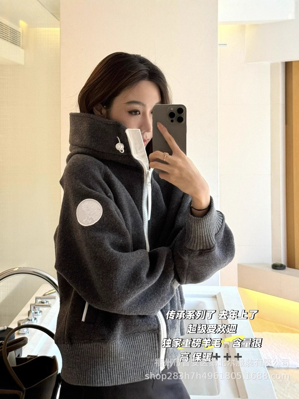 Chilliwack Series Ss25 White Label Big Goose 01 Wool Fleece Bomber Jacket Sweatshirt Jacket 7102