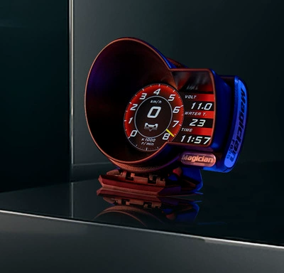 Car modification multi-function magician obd meter speed water temperature speed turbine pressure LCD head-up display (automobile instrument) - the-magician-chinese-version