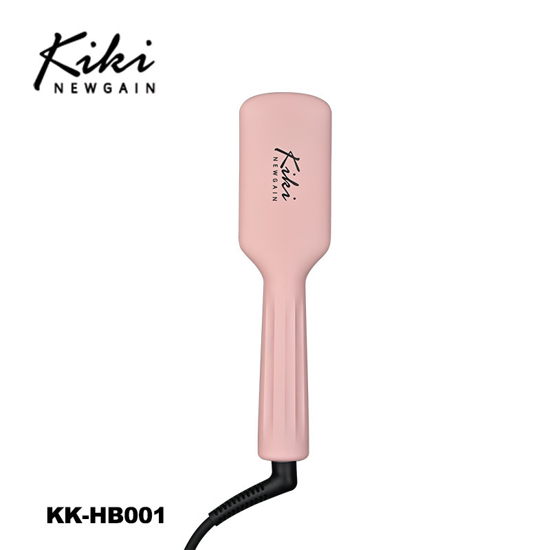 KIKI ミニストレートヘアコーム 髪を傷めないストレート＆カーリング両用ヘアアイロン ツーインワン レイジーコーム クロスボーダー KK-HB001|undefined