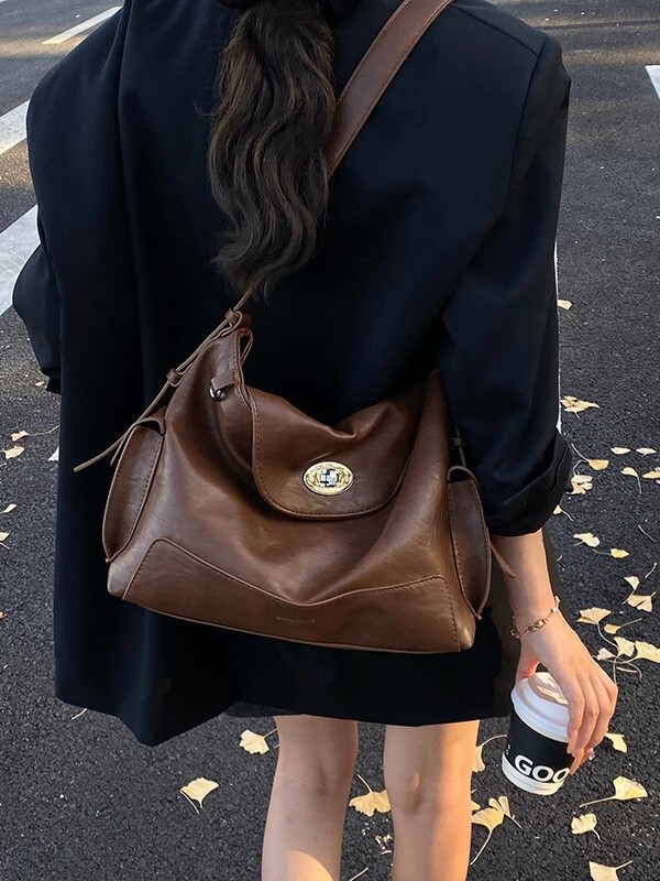高级感复古大容量包包女2025新款秋冬季单肩通勤后背包单肩托特包|undefined