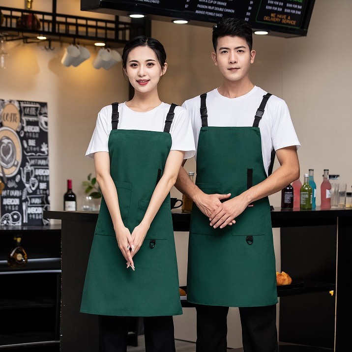 Nuevo impermeable resistente al desgaste lona delantal Hotel cocina café restaurante tienda de mascotas camarero ropa de trabajo femenina