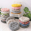 Factory wholesale rough cloth round cotton -linen style cushion round meditation chair cushion Japanese -style futon cushion