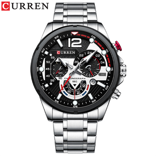 Curren 8395 new men's business watch waterproof quartz calendar six-pin multi-function luminous men's watch