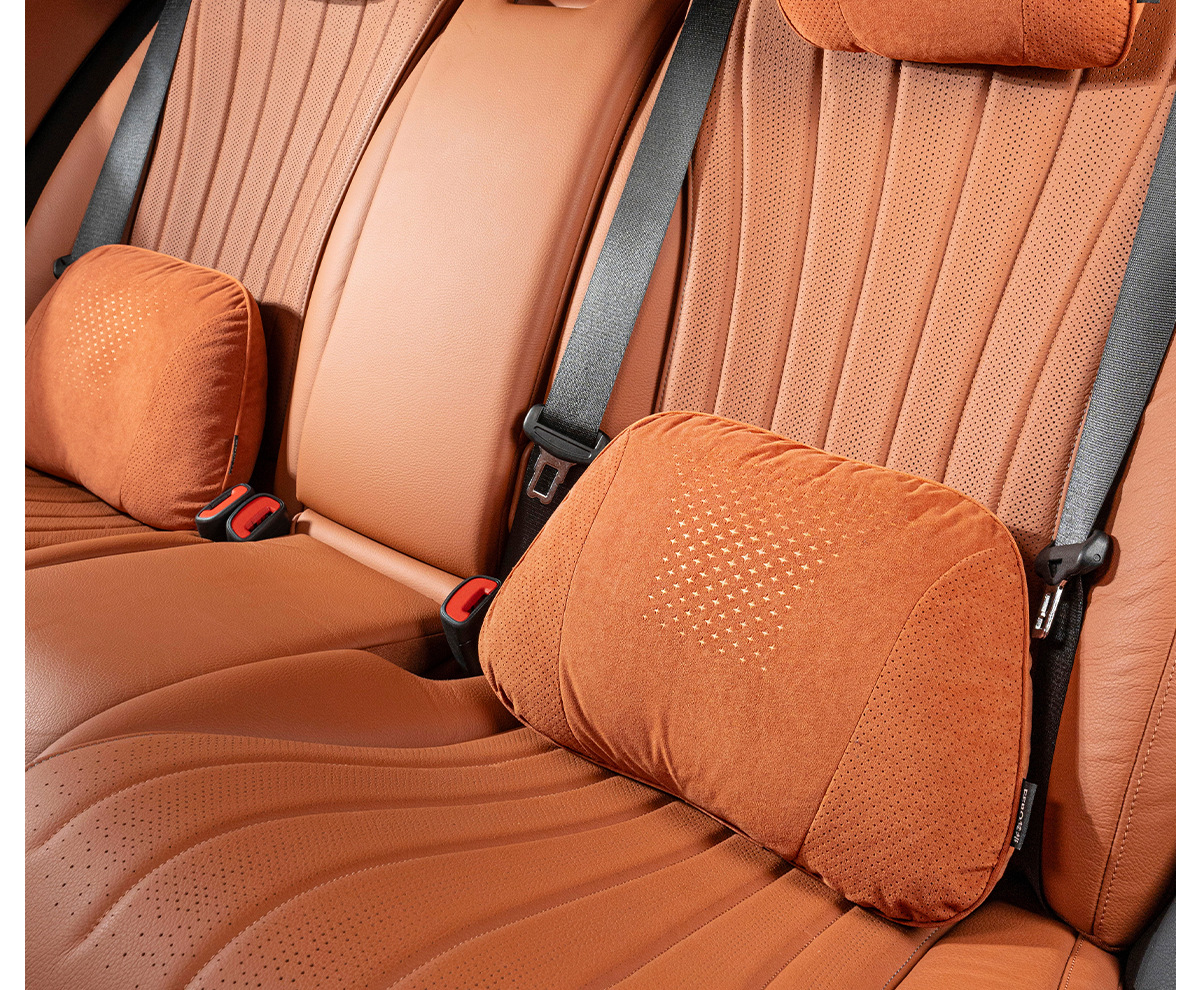 Car Headrest and Lumbar Support, Car Cushion and Neck Pillow, Suitable for Maybach, Mercedes-Benz, Toyota, Honda and General Car Pillows