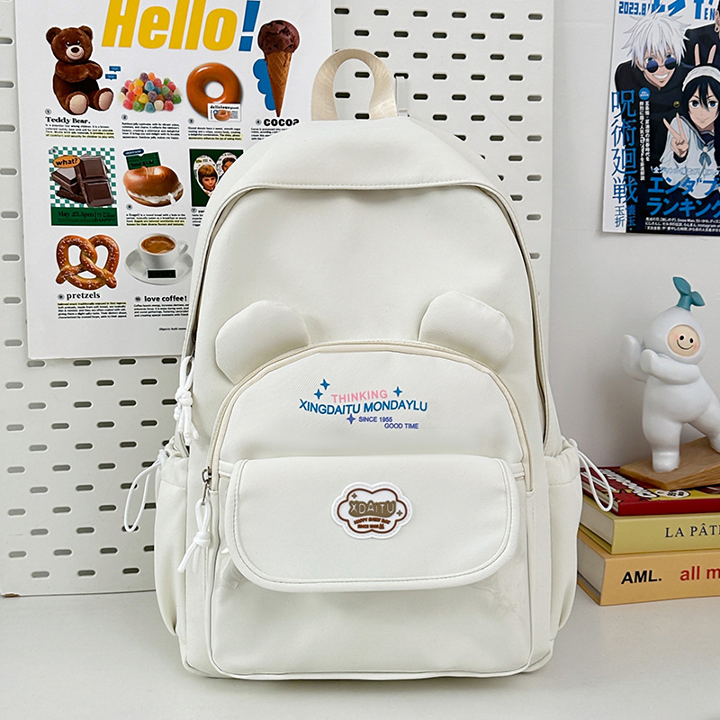 Mochila de gato de la universidad japonesa, mochila escolar de gran capacidad para estudiantes de secundaria, mochila de viaje de todo fósforo para estudiantes de secundaria lindos