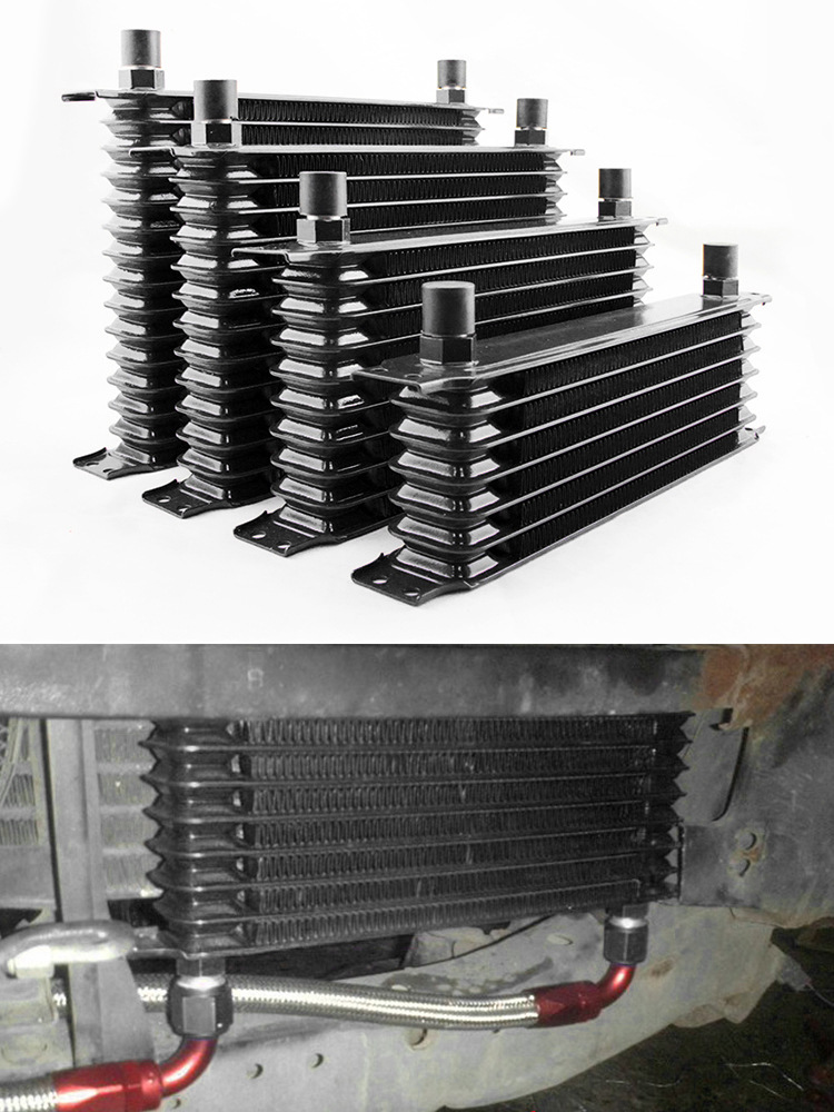 Car modification AN10 British oil cooler radiator engine gearbox oil cooler