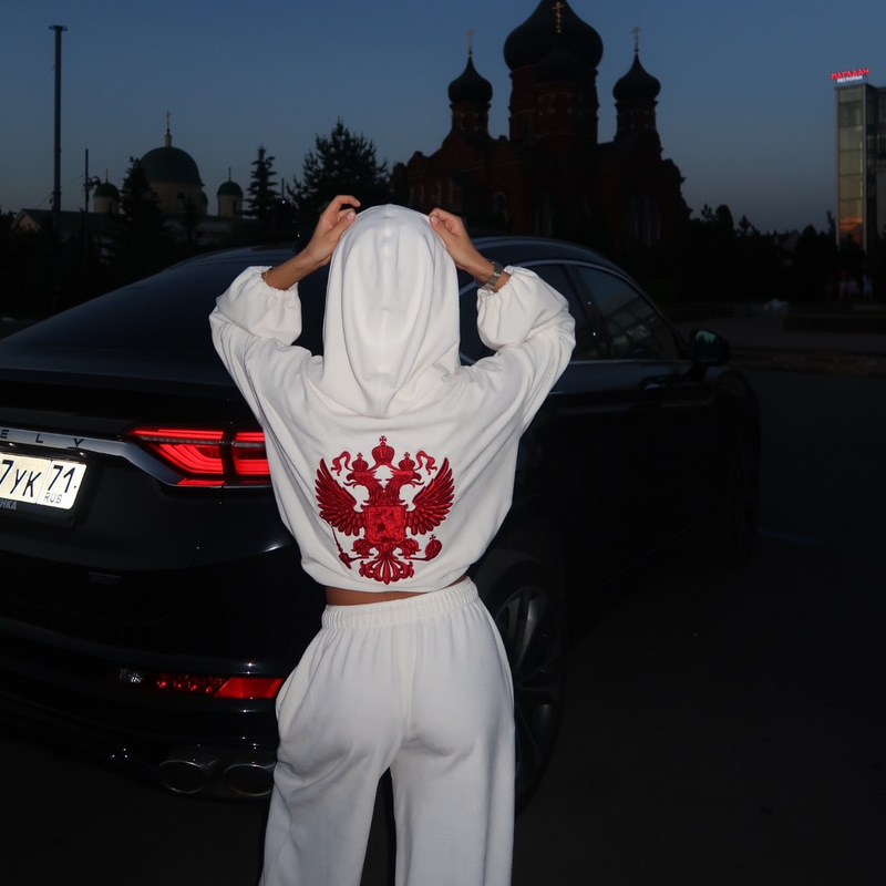 2026 Autumn/Winter Fashion Back Embroidery Hooded Zipper Sweatshirt + Loose Jogger Pants Set Trendy Personalized Women's Clothing 2026 Autumn/Winter Fashion Back Embroidery Hooded Zipper Sweatshirt + Loose Jogger Pants Set Trendy Personalized Women's Clothing