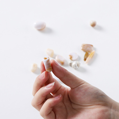 Mobile phone chain diy accessories material acrylic color mixed beads loose beads 20g beaded children's jewelry hair accessories