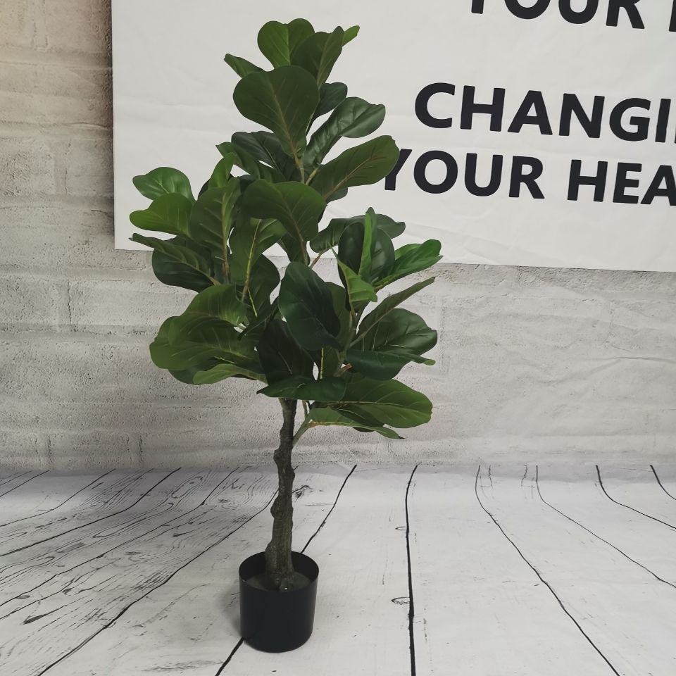 北欧仿真琴叶榕盆栽植物室内摆件绿植大盆景假花ins家居客厅装饰