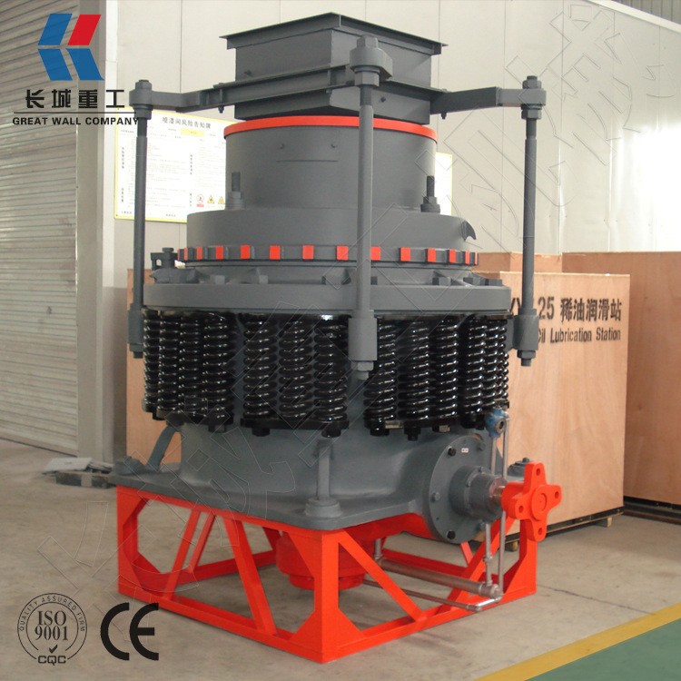 石英砂破碎设备 圆锥弹簧式破碎机 产量50吨的石头破碎机多少钱