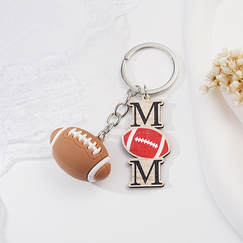 Simple Style Letter Arylic Alloy Wood Mother's Day Unisex Keychain display picture 5