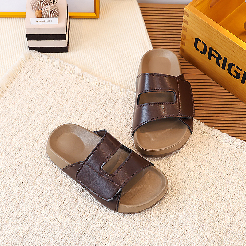 Zapatos de playa de moda infantil versátil 2026 verano nuevo estilo de chicas hueco de dedos abiertos Boerken zapatos de tendencia de niños grandes image 5
