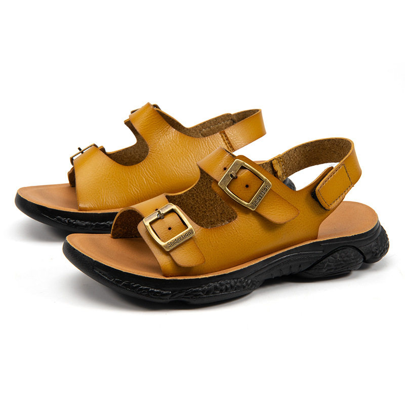 Dép sandal trẻ em bé trai quai dán đế bằng thoáng khí — Kaki, Xanh da trời, Xanh lam đậm