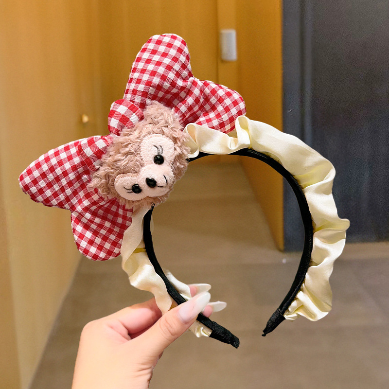 Urso Duffy xadrez vermelho