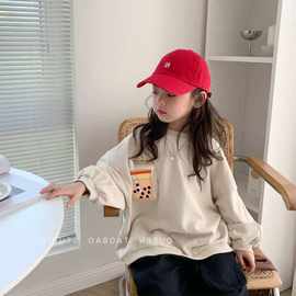 男女童装春秋炸街不一样秋装四口奶茶卫衣套装学生装休闲装大小童