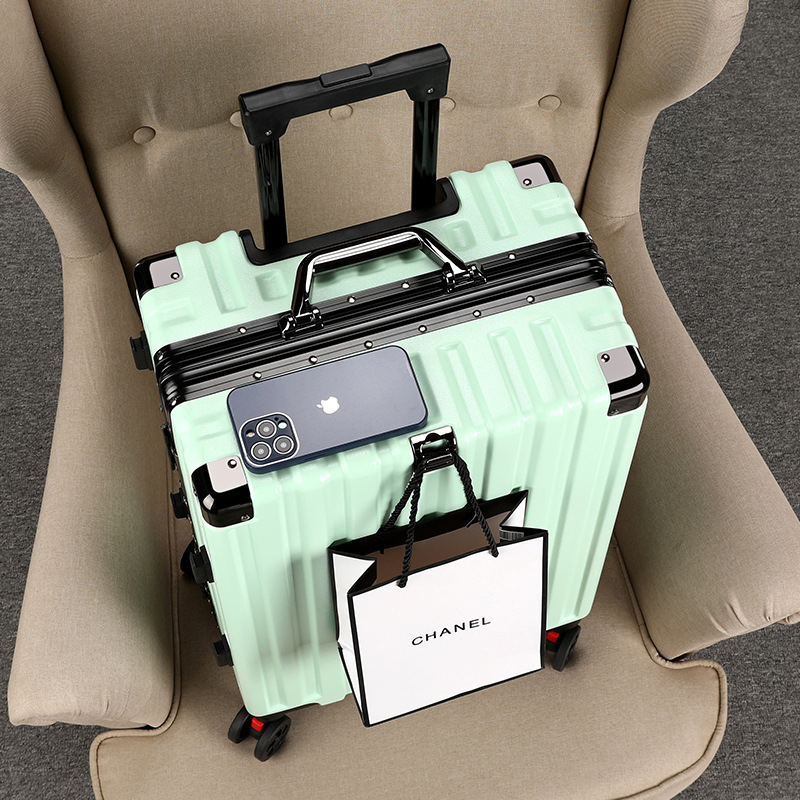 Maleta para mujer 2023 nueva rueda universal silenciosa, resistente y duradera, marco de aluminio de gran capacidad, maleta trolley con contraseña para hombre, maleta de cuero