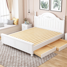 主卧欧式经济型出租房用1.8米单人新品实木床现代简约1.5米双人床